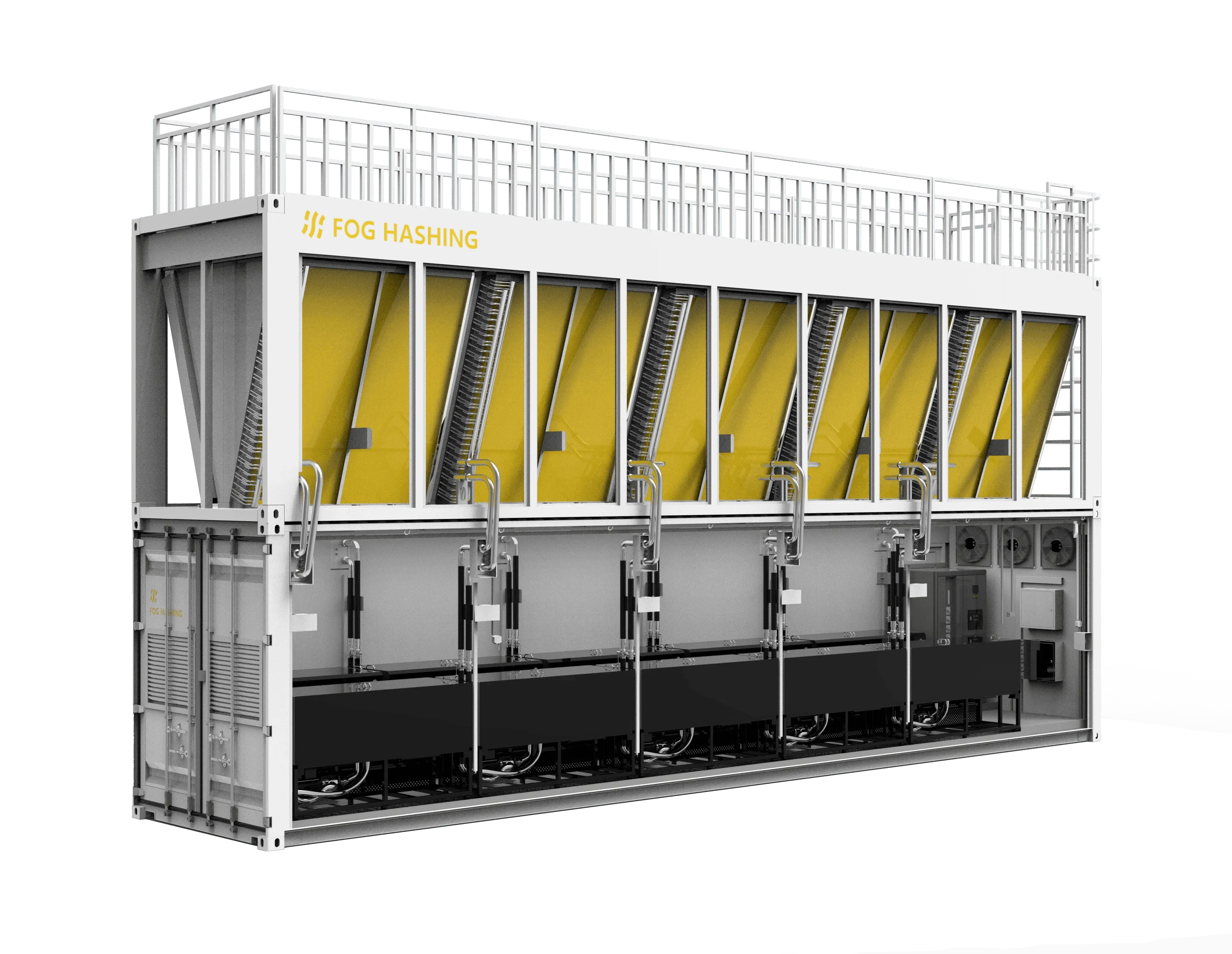 BC40 Elite container with roof-mounted dry coolers