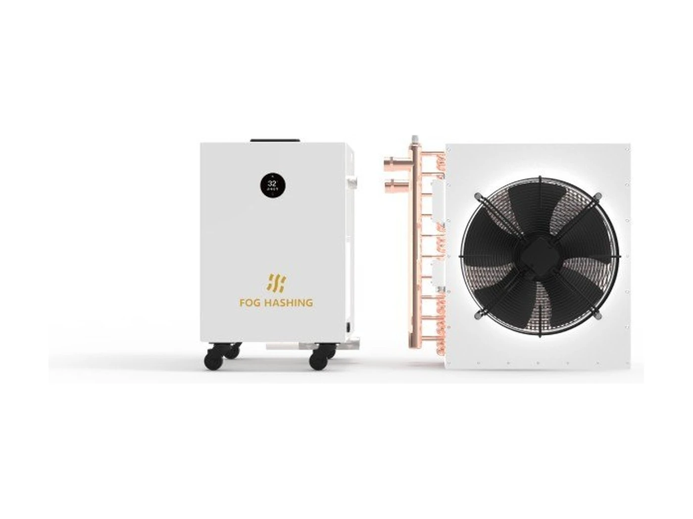 C1 tank beside its single-fan dry cooler