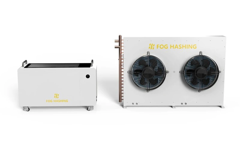 C6 tank beside its two-fan dry cooler