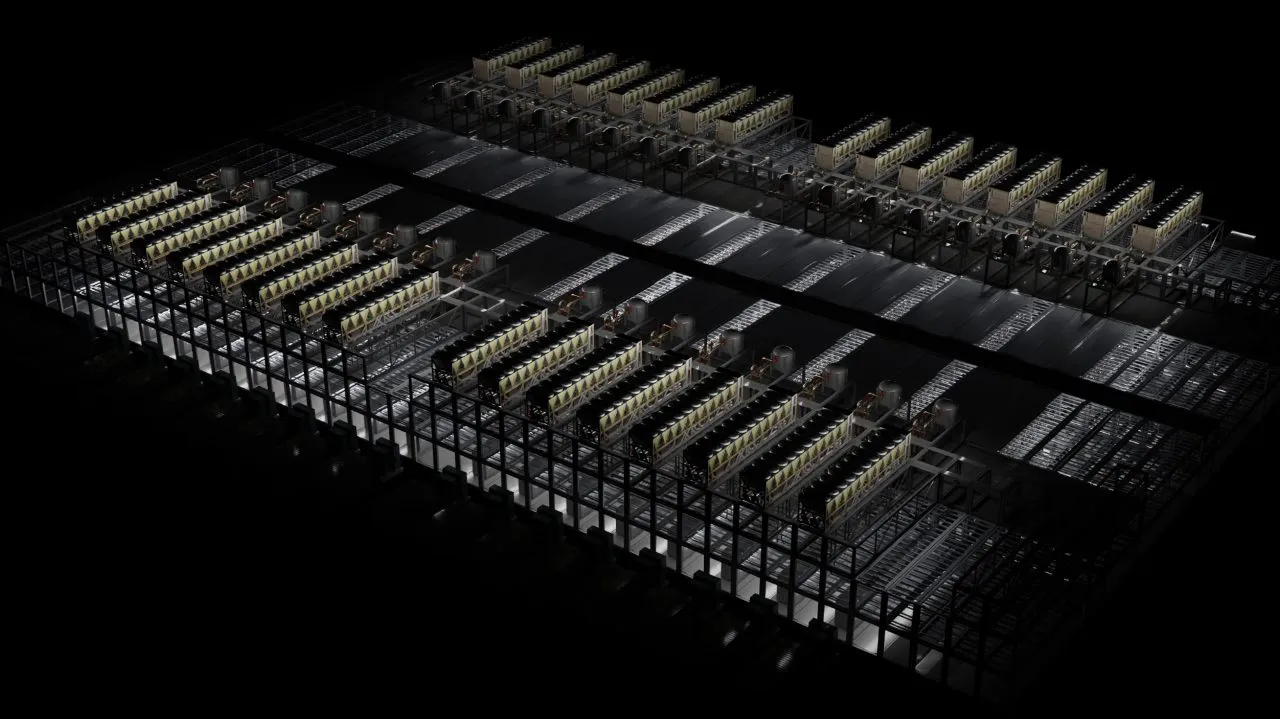 FogStack modules at site scale, aerial render